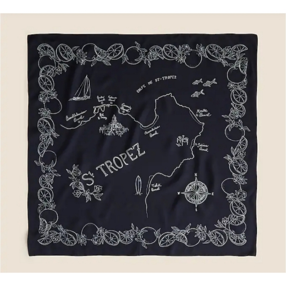 J. Crew Oversized Printed Silk Bandana